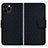 Handytasche Stand Schutzhülle Flip Leder Hülle HF1 für Apple iPhone 14 Pro Schwarz