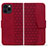 Handytasche Stand Schutzhülle Flip Leder Hülle HF1 für Apple iPhone 15 Pro Max Rot