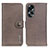 Handytasche Stand Schutzhülle Flip Leder Hülle K02Z für Oppo A18 Grau