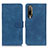 Handytasche Stand Schutzhülle Flip Leder Hülle K03Z für HTC Desire 22 Pro 5G Blau