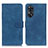Handytasche Stand Schutzhülle Flip Leder Hülle K03Z für Oppo Reno8 T 4G Blau