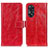 Handytasche Stand Schutzhülle Flip Leder Hülle K04Z für Oppo Reno8 T 4G Rot
