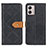 Handytasche Stand Schutzhülle Flip Leder Hülle K05Z für Motorola Moto G53j 5G Schwarz