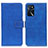 Handytasche Stand Schutzhülle Flip Leder Hülle K07Z für Oppo A16 Blau