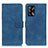 Handytasche Stand Schutzhülle Flip Leder Hülle K09Z für Oppo A74 4G Blau