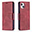 Handytasche Stand Schutzhülle Flip Leder Hülle L01 für Apple iPhone 13 Rot