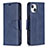 Handytasche Stand Schutzhülle Flip Leder Hülle L01 für Apple iPhone 14 Plus Blau