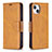 Handytasche Stand Schutzhülle Flip Leder Hülle L01 für Apple iPhone 14 Plus Gelb