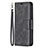 Handytasche Stand Schutzhülle Flip Leder Hülle L01 für Apple iPhone 14 Pro Schwarz