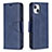 Handytasche Stand Schutzhülle Flip Leder Hülle L01 für Apple iPhone 15 Blau