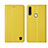 Handytasche Stand Schutzhülle Flip Leder Hülle L01 für Oppo A8 Gelb