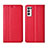 Handytasche Stand Schutzhülle Flip Leder Hülle L01 für Oppo Reno5 Pro+ Plus 5G Rot