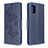 Handytasche Stand Schutzhülle Flip Leder Hülle L01 für Samsung Galaxy A51 5G Blau