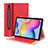 Handytasche Stand Schutzhülle Flip Leder Hülle L01 für Samsung Galaxy Tab S7 Plus 12.4 Wi-Fi SM-T970 Rot