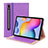 Handytasche Stand Schutzhülle Flip Leder Hülle L01 für Samsung Galaxy Tab S7 Plus 5G 12.4 SM-T976 Violett