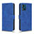 Handytasche Stand Schutzhülle Flip Leder Hülle L01Z für Motorola Moto E13 Blau