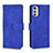 Handytasche Stand Schutzhülle Flip Leder Hülle L01Z für Motorola Moto E32 Blau