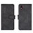 Handytasche Stand Schutzhülle Flip Leder Hülle L01Z für Samsung Galaxy A01 Core Schwarz