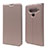 Handytasche Stand Schutzhülle Flip Leder Hülle L02 für LG V50 ThinQ 5G Rosegold