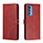 Handytasche Stand Schutzhülle Flip Leder Hülle L02 für Motorola Moto Edge 20 Pro 5G Rot