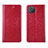 Handytasche Stand Schutzhülle Flip Leder Hülle L02 für Oppo A92s 5G Rot