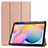 Handytasche Stand Schutzhülle Flip Leder Hülle L02 für Samsung Galaxy Tab S6 Lite 10.4 SM-P610 Rosegold