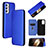 Handytasche Stand Schutzhülle Flip Leder Hülle L02Z für Samsung Galaxy A35 5G Blau