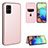 Handytasche Stand Schutzhülle Flip Leder Hülle L02Z für Samsung Galaxy A51 4G Rosegold