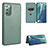 Handytasche Stand Schutzhülle Flip Leder Hülle L02Z für Samsung Galaxy Note 20 5G Grün