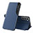 Handytasche Stand Schutzhülle Flip Leder Hülle L03 für Samsung Galaxy S21 5G Blau