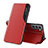 Handytasche Stand Schutzhülle Flip Leder Hülle L03 für Samsung Galaxy S21 5G Rot