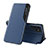 Handytasche Stand Schutzhülle Flip Leder Hülle L03 für Samsung Galaxy S21 Ultra 5G Blau