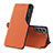 Handytasche Stand Schutzhülle Flip Leder Hülle L03 für Samsung Galaxy S24 5G Orange