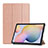 Handytasche Stand Schutzhülle Flip Leder Hülle L03 für Samsung Galaxy Tab S7 11 Wi-Fi SM-T870 Rosegold