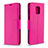 Handytasche Stand Schutzhülle Flip Leder Hülle L03 für Xiaomi Redmi Note 9 Pro Pink