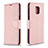 Handytasche Stand Schutzhülle Flip Leder Hülle L03 für Xiaomi Redmi Note 9 Pro Rosegold