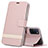 Handytasche Stand Schutzhülle Flip Leder Hülle L04 für Oppo A52 Rosegold