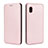 Handytasche Stand Schutzhülle Flip Leder Hülle L04Z für Samsung Galaxy A20 SC-02M SCV46 Rosegold