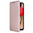 Handytasche Stand Schutzhülle Flip Leder Hülle L04Z für Samsung Galaxy F02S SM-E025F Rosegold