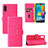 Handytasche Stand Schutzhülle Flip Leder Hülle L05Z für Samsung Galaxy A02 Pink