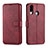 Handytasche Stand Schutzhülle Flip Leder Hülle L06 für Samsung Galaxy A20s Rot