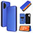 Handytasche Stand Schutzhülle Flip Leder Hülle L06Z für Samsung Galaxy A32 4G Blau