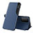 Handytasche Stand Schutzhülle Flip Leder Hülle L07 für Huawei Y7a Blau