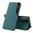 Handytasche Stand Schutzhülle Flip Leder Hülle L07 für Huawei Y7a Cyan