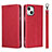 Handytasche Stand Schutzhülle Flip Leder Hülle L08 für Apple iPhone 15 Rot