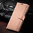 Handytasche Stand Schutzhülle Flip Leder Hülle L08 für Samsung Galaxy S21 5G Rosegold