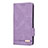 Handytasche Stand Schutzhülle Flip Leder Hülle L08Z für Samsung Galaxy S22 Plus 5G Violett