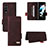 Handytasche Stand Schutzhülle Flip Leder Hülle L08Z für Samsung Galaxy Z Fold3 5G Braun