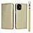 Handytasche Stand Schutzhülle Flip Leder Hülle L09 für Apple iPhone 12 Gold