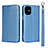 Handytasche Stand Schutzhülle Flip Leder Hülle L09 für Apple iPhone 12 Hellblau